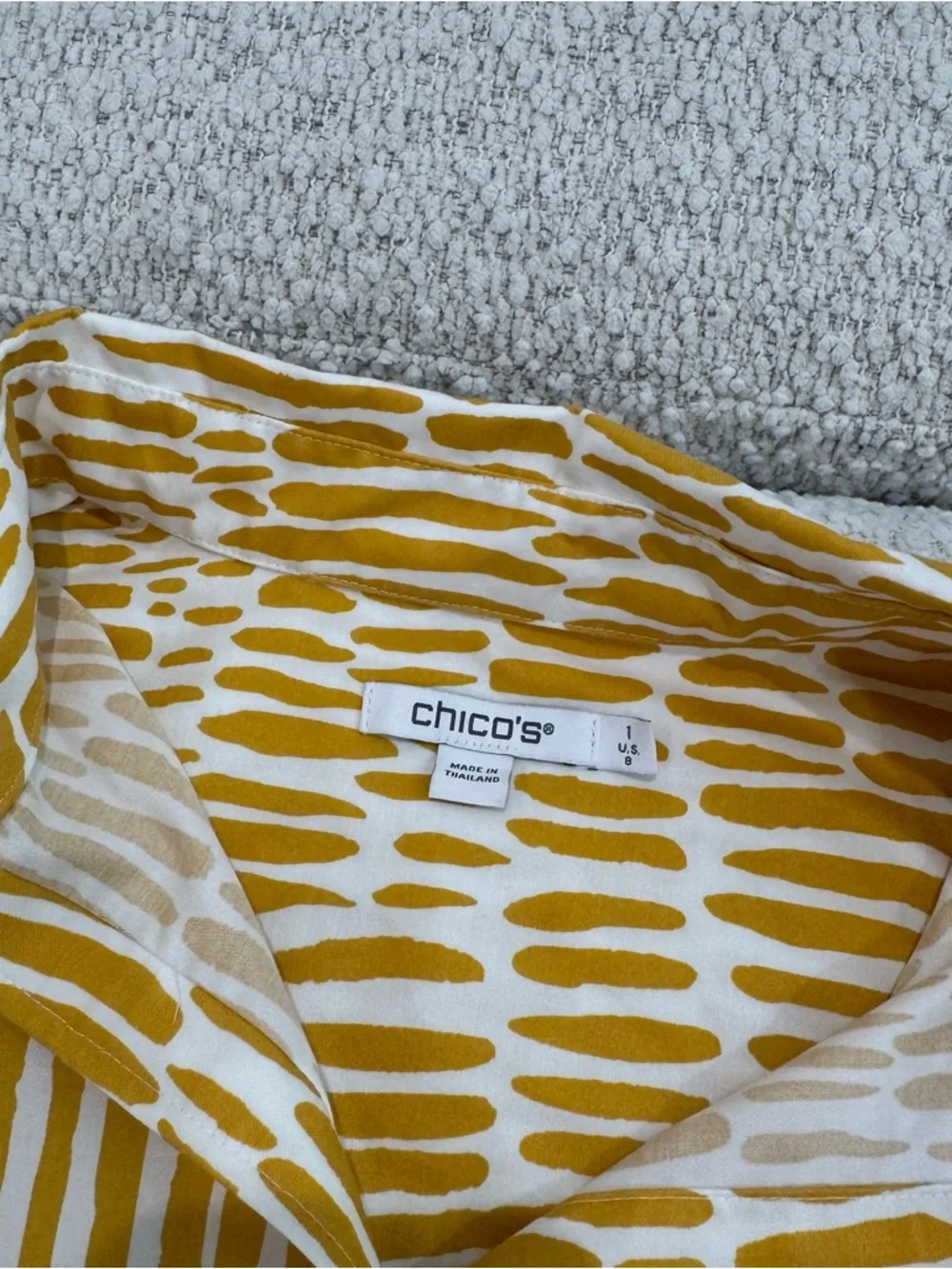Chico’s Patterned Button Down Women’s Top